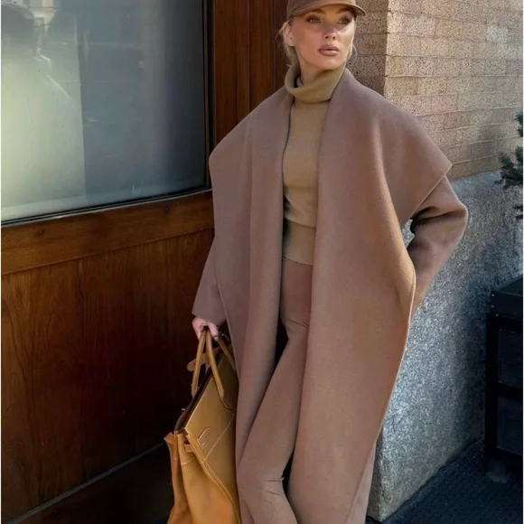 Helsa NWOT The Throw Coat in Camel - Picture 3 of 8